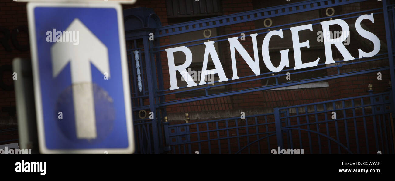 Football - vues générales d'Ibrox. Vue générale sur le stade Ibrox de Glasgow. Banque D'Images