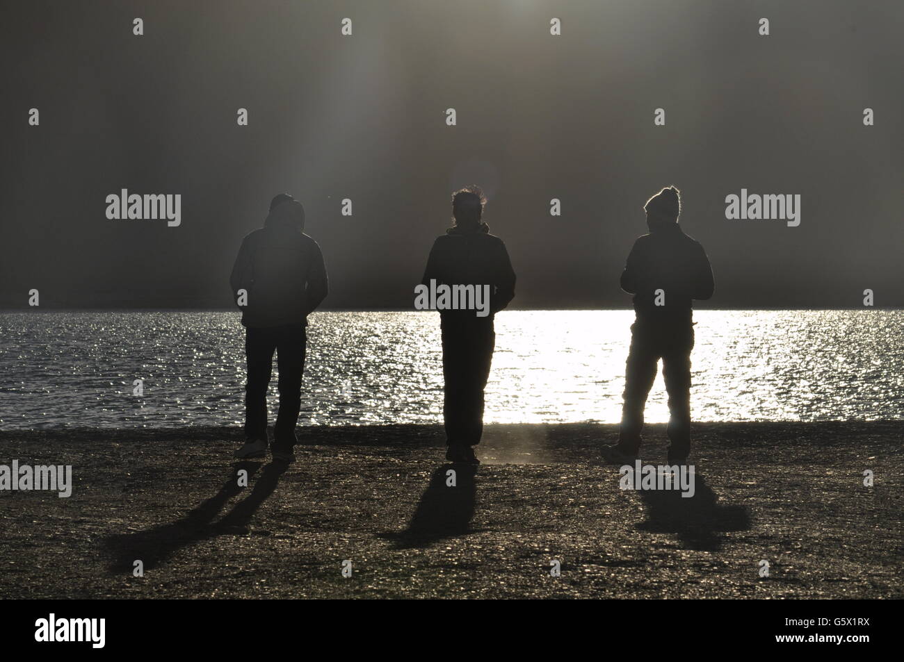 Lever du soleil à tso pengong Banque D'Images