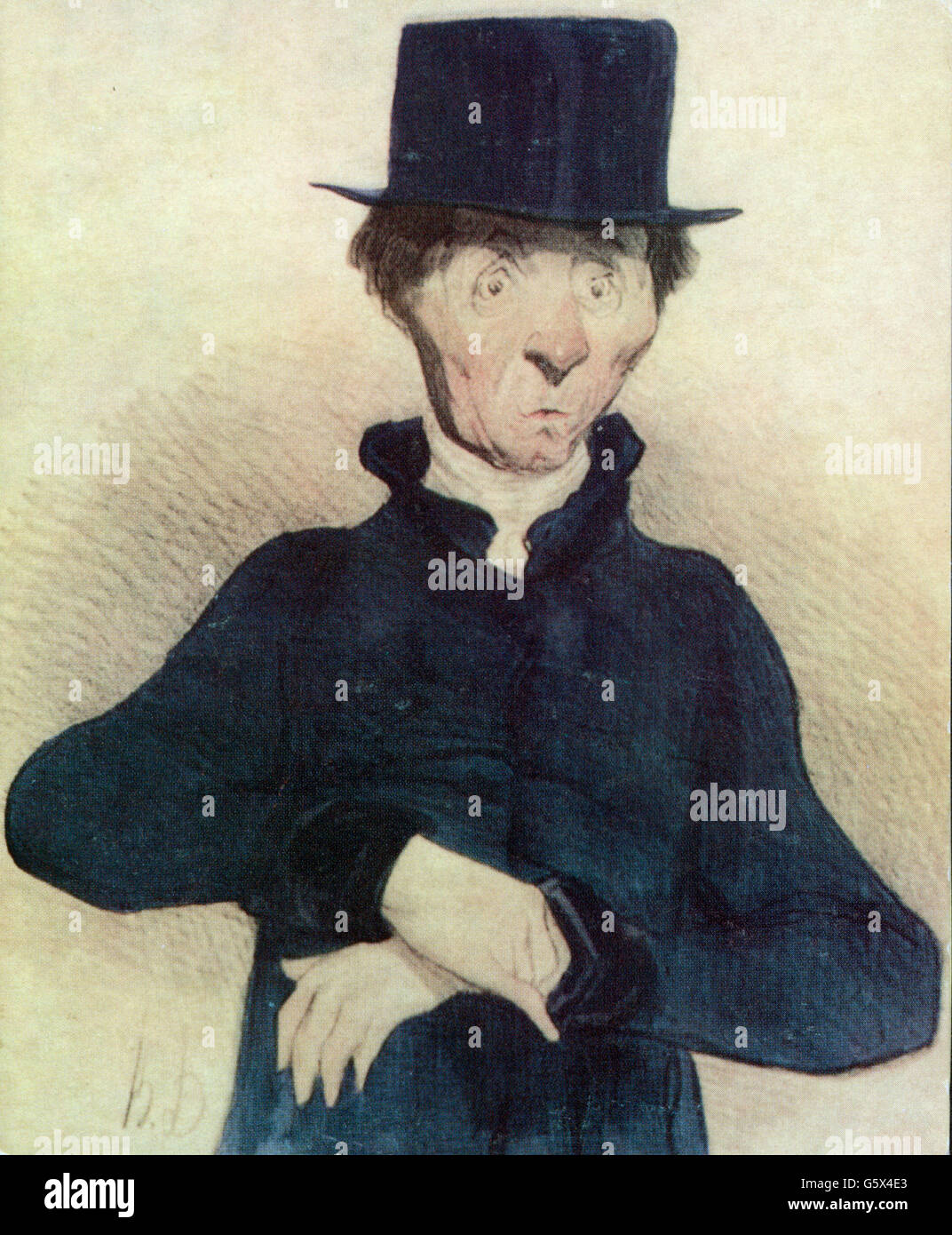 Médecine, psychiatrie / maladies mentales, 'le malade imaginaire' (l'hypocondriaque), lithographie colorée par Honoré Daumier (1808 - 1879), hors: 'Le Charivari', Paris, 18.1.1841, droits additionnels-Clearences-non disponible Banque D'Images