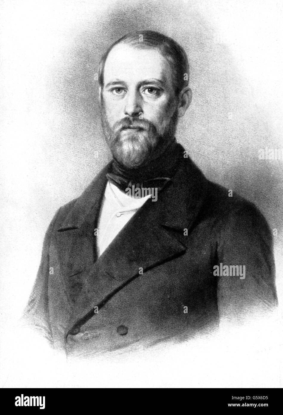 Bismarck, Otto von, 1.4.1815 - 30.7.1898, homme politique allemand, membre de la Chambre des Lords de Prusse 1854 - 1859, portrait, 1858, l'artiste n'a pas d'auteur pour être effacé Banque D'Images