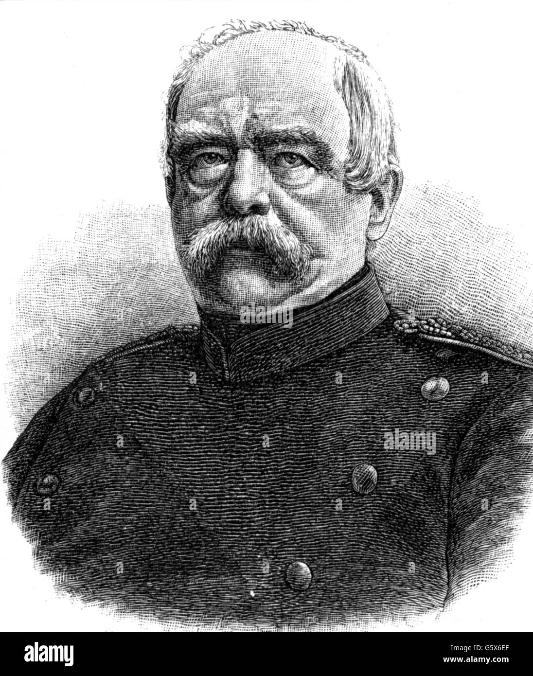 Bismarck, Otto von, 1.4.1815 - 30.7.1898, homme politique allemand, chancelier de l'Empire allemand 4.5.1871 - 20.9.1890, portrait, gravure sur bois, 2e moitié 19e siècle, l'artiste n'a pas d'auteur pour être effacé Banque D'Images