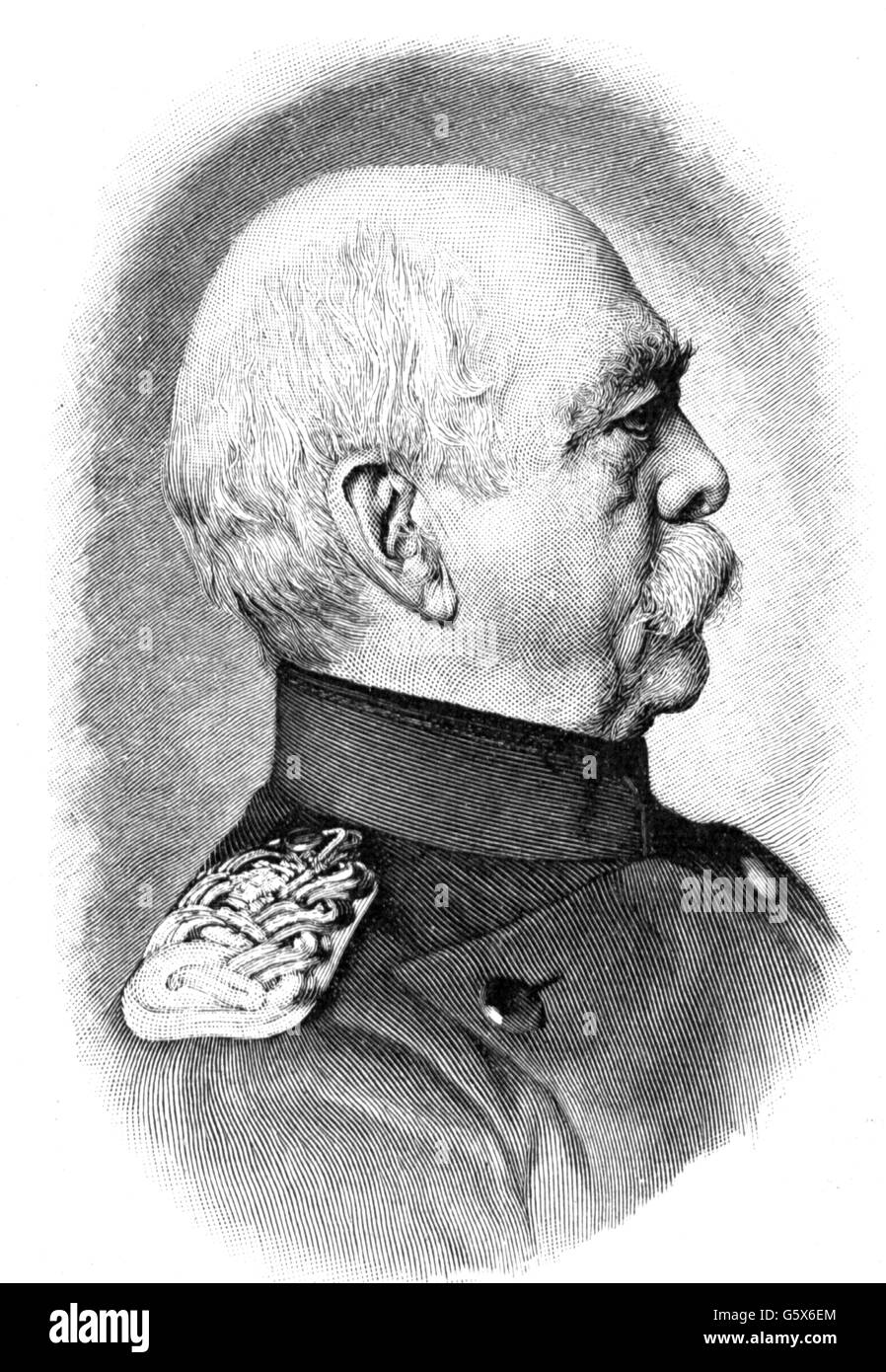 Bismarck, Otto von, 1.4.1815 - 30.7.1898, homme politique allemand, chancelier de l'Empire allemand 4.5.1871 - 20.9.1890, portrait, gravure sur bois, 1885, l'artiste n'a pas d'auteur pour être effacé Banque D'Images