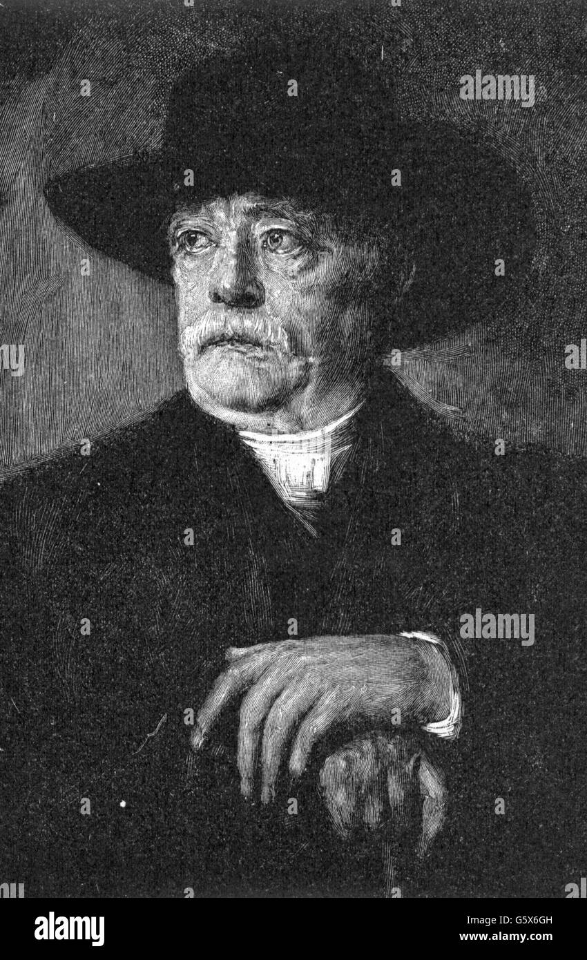 Bismarck, Otto von, 1.4.1815 - 30.7.1898, homme politique allemand, portrait, gravure sur bois après peinture par Franz von Lenbach, vers 1895, l'artiste n'a pas d'auteur pour être effacé Banque D'Images