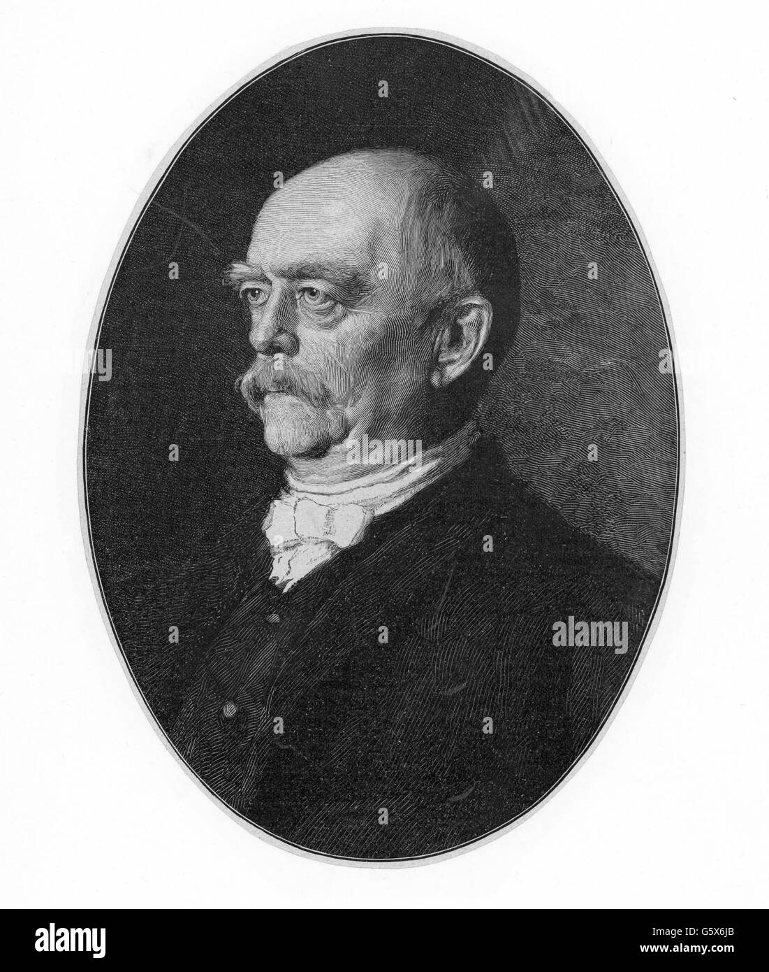 Bismarck, Otto von, 1.4.1815 - 30.7.1898, homme politique allemand, chancelier de l'Empire allemand 4.5.1871 - 20.3.1890, portrait, gravure sur bois après peinture par Franz von Lenbach, 1884, l'artiste n'a pas d'auteur pour être effacé Banque D'Images