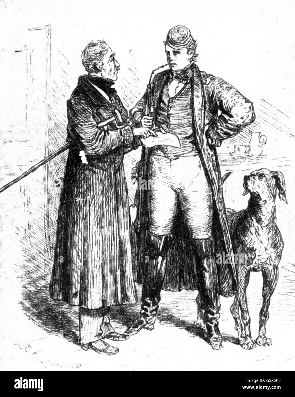 Bismarck, Otto von, 1.4.1815 - 30.7.1898, homme politique allemand, en tant qu'étudiant, devant le juge de l'Université de Goettingen, 1832 / 1833, gravure sur bois, 2e moitié 19e siècle, l'artiste n'a pas d'auteur pour être effacé Banque D'Images