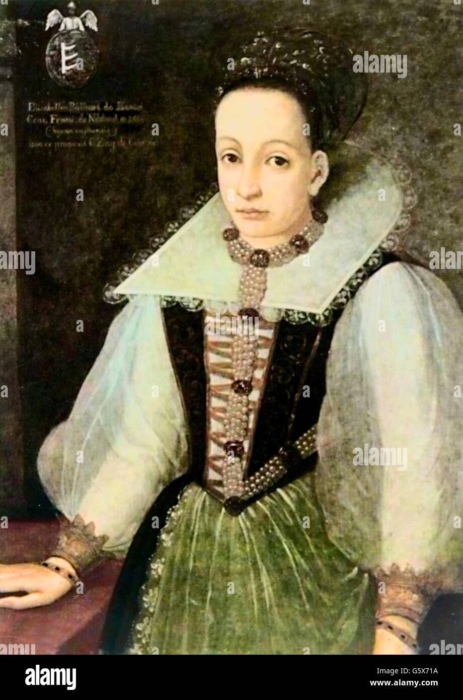 Bathory, Elizabeth, 7.8.1560 - 21.8.1614, la Comtesse Nadasdy, comtesse de sang noble hongrois, femme, demi-longueur, la gravure après peinture, vers 1600, plus tard, de couleur n'a pas d'auteur de l'artiste pour être effacé Banque D'Images