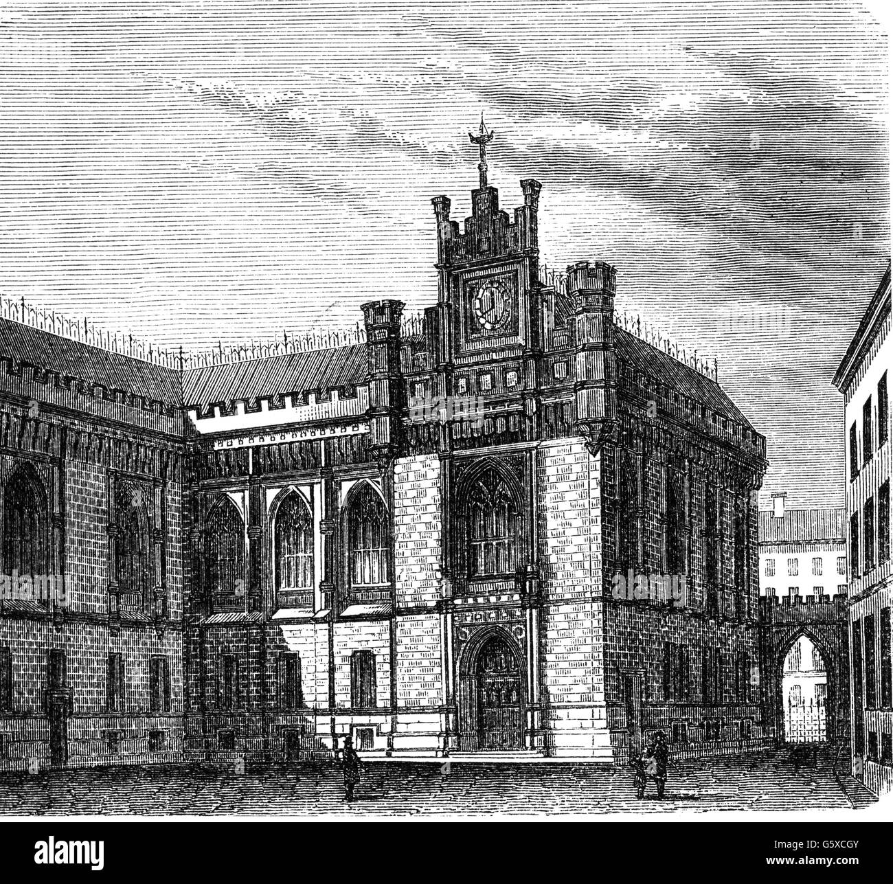 Géographie / Voyage, Lettonie, Riga, bâtiments, maison de guilde, vue extérieure, gravure en bois, vers 1895, droits additionnels-Clearences-non disponible Banque D'Images