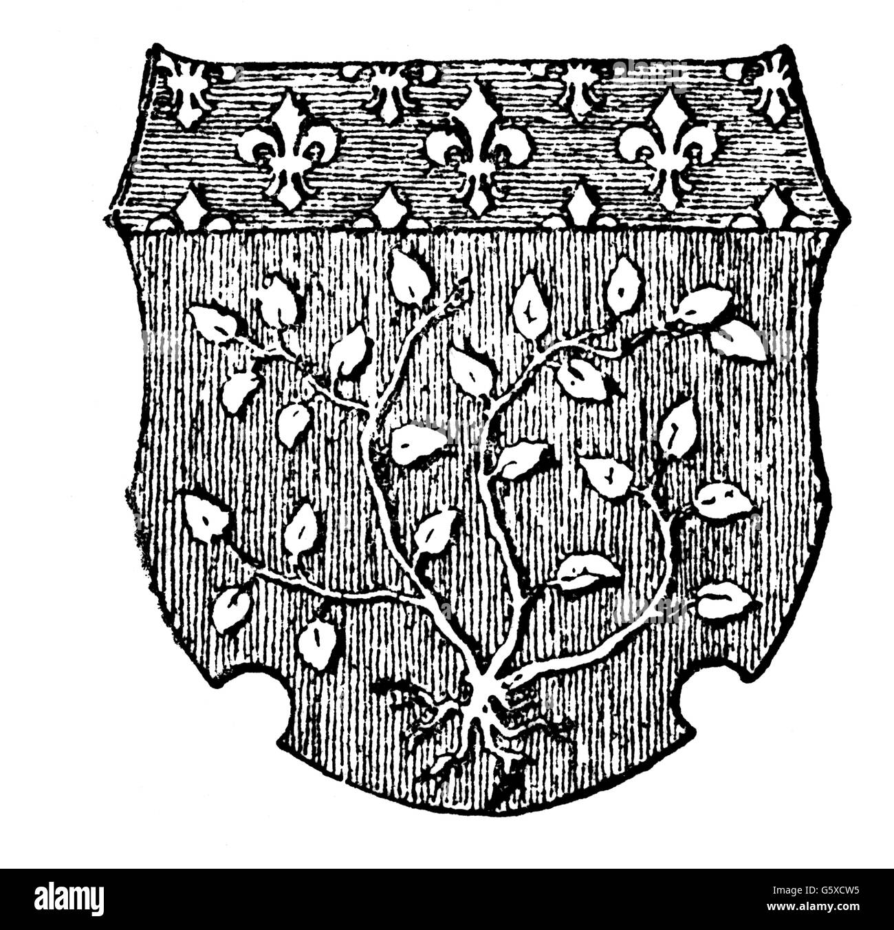 heraldry, armoiries, France, armes de ville, Amiens, gravure en bois, 1892, droits additionnels-Clearences-non disponible Banque D'Images