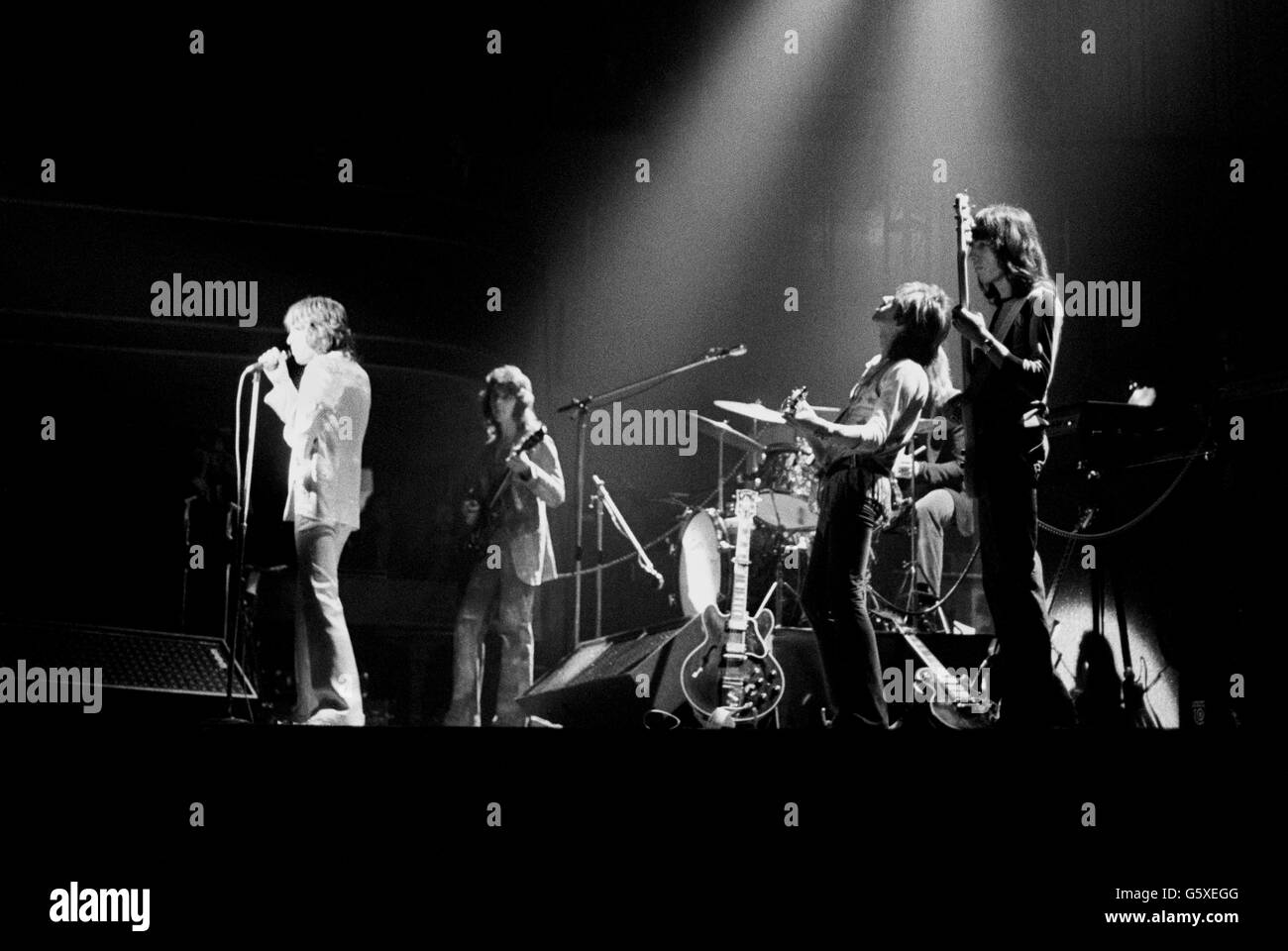 Les Rolling Stones photographiées lors de leur concert à Manchester. CÉLÉBRITÉ Banque D'Images