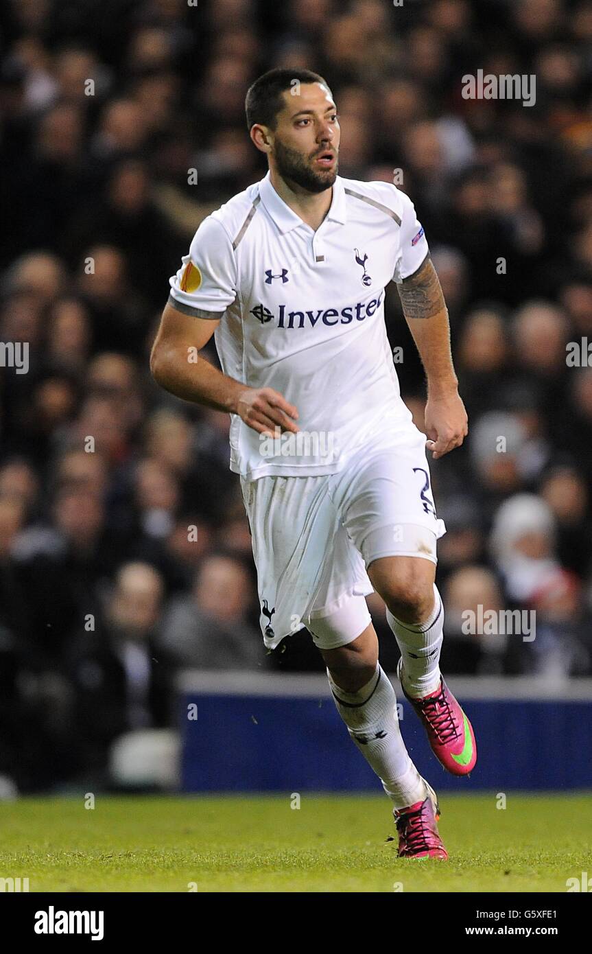 Football - UEFA Europa League - Round of 16 - First Leg - Tottenham Hotspur v Olympique Lyonnais - White Hart Lane. Clint Dempsey, Tottenham Hotspur Banque D'Images