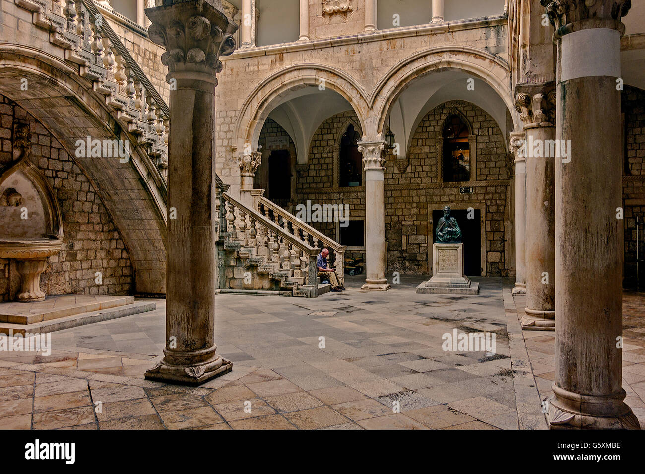 Intérieur de Palais des recteurs Dubrovnik Croatie Banque D'Images