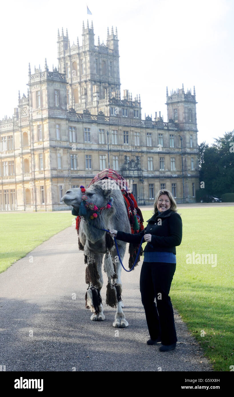 La comtesse Carnarvon au château de Highclere dans le Berkshire à l
