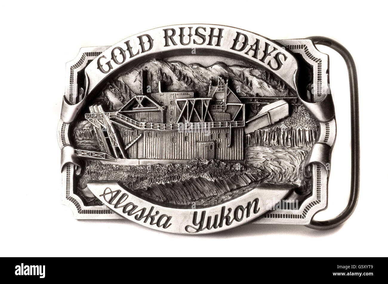 Boucle ceinture commémorative de la ruée vers l'or en Alaska au Yukon Photo  Stock - Alamy
