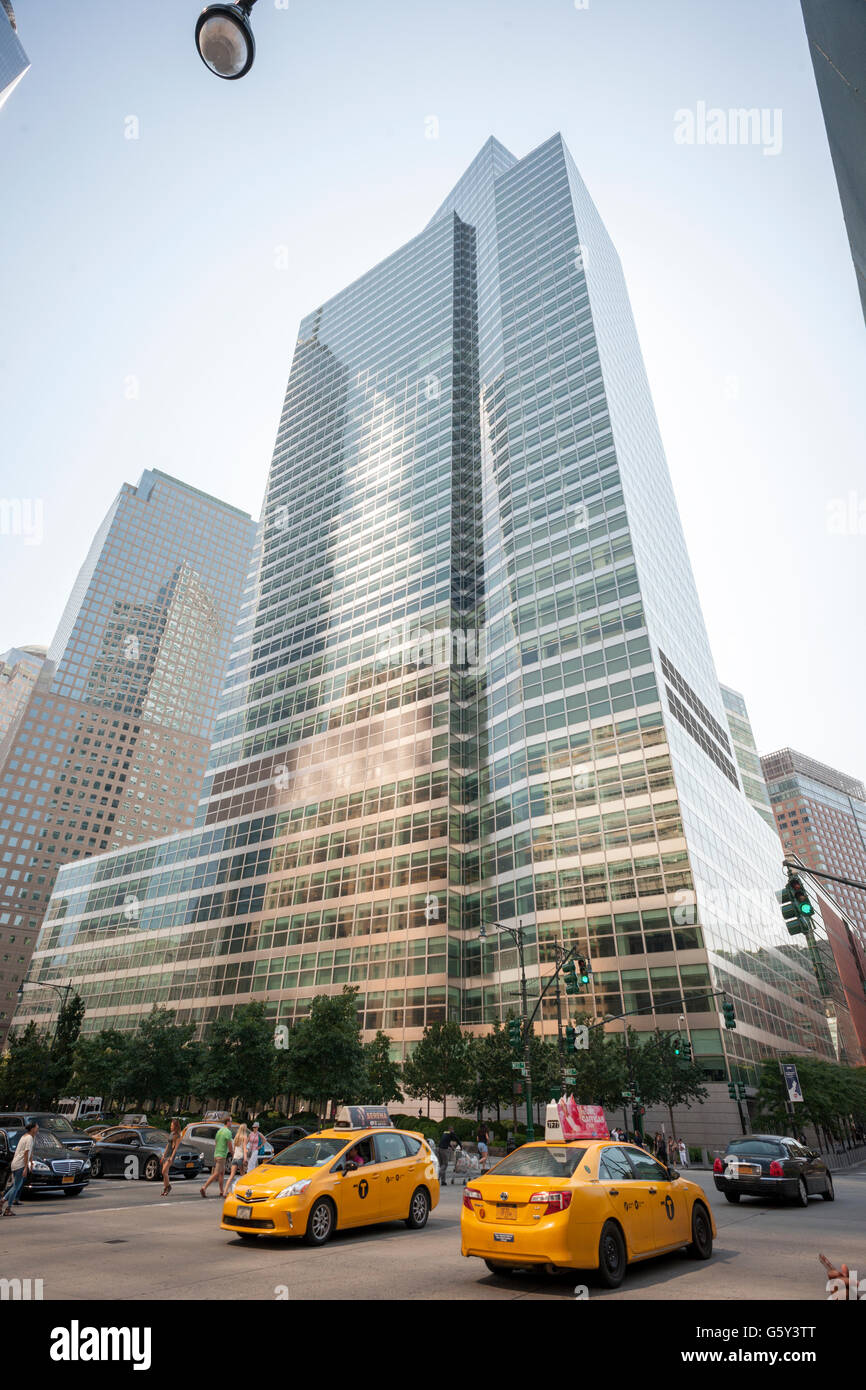 Le siège de Goldman Sachs à New York, au 200 rue de l'Ouest est considérée le dimanche 19 juin 2016. (© Richard B. Levine) Banque D'Images