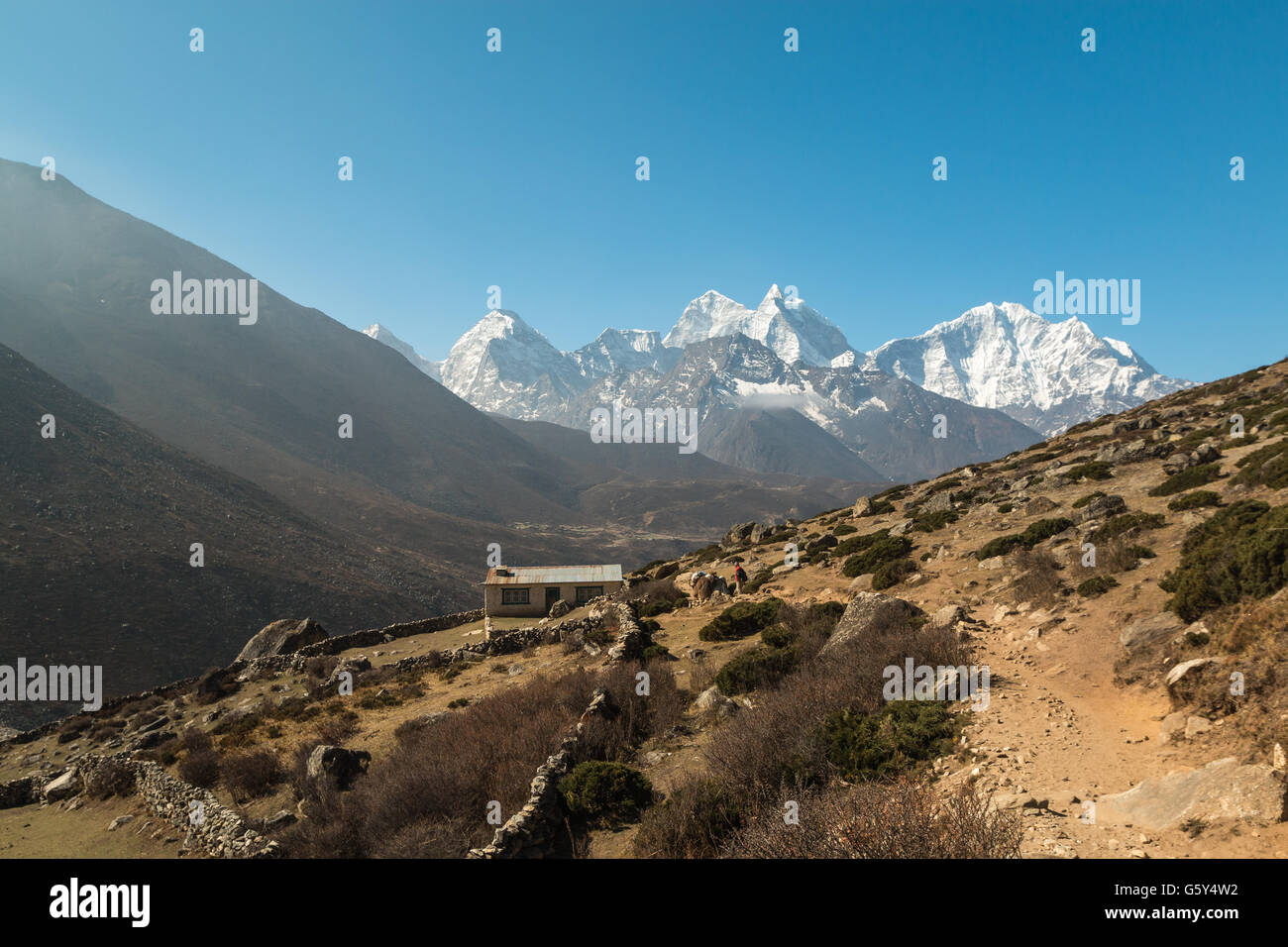 L'Everest Base Camp Trek au Népal Banque D'Images