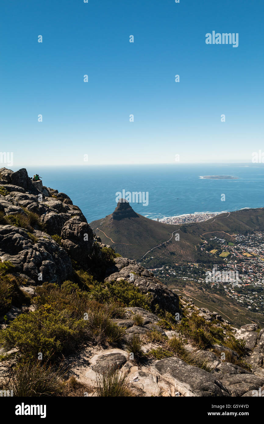 Vue sur Lions Head à Cape Town Afrique du Sud Banque D'Images