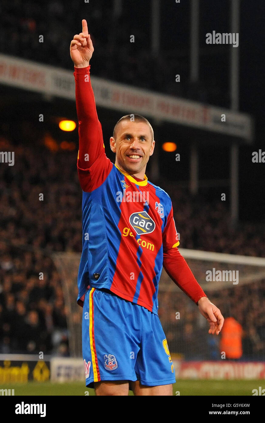 Kevin Phillips, du Crystal Palace, célèbre le deuxième but de son côté lors du match du championnat de npower au Selhurst Park, Londres. Banque D'Images