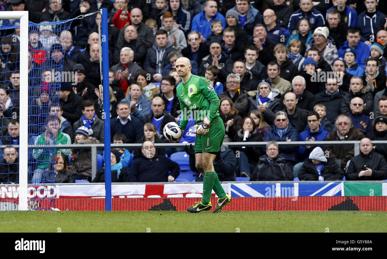 Soccer - Barclays Premier League - Everton v Reading - Goodison Park. Jan Mucha, Everton Banque D'Images