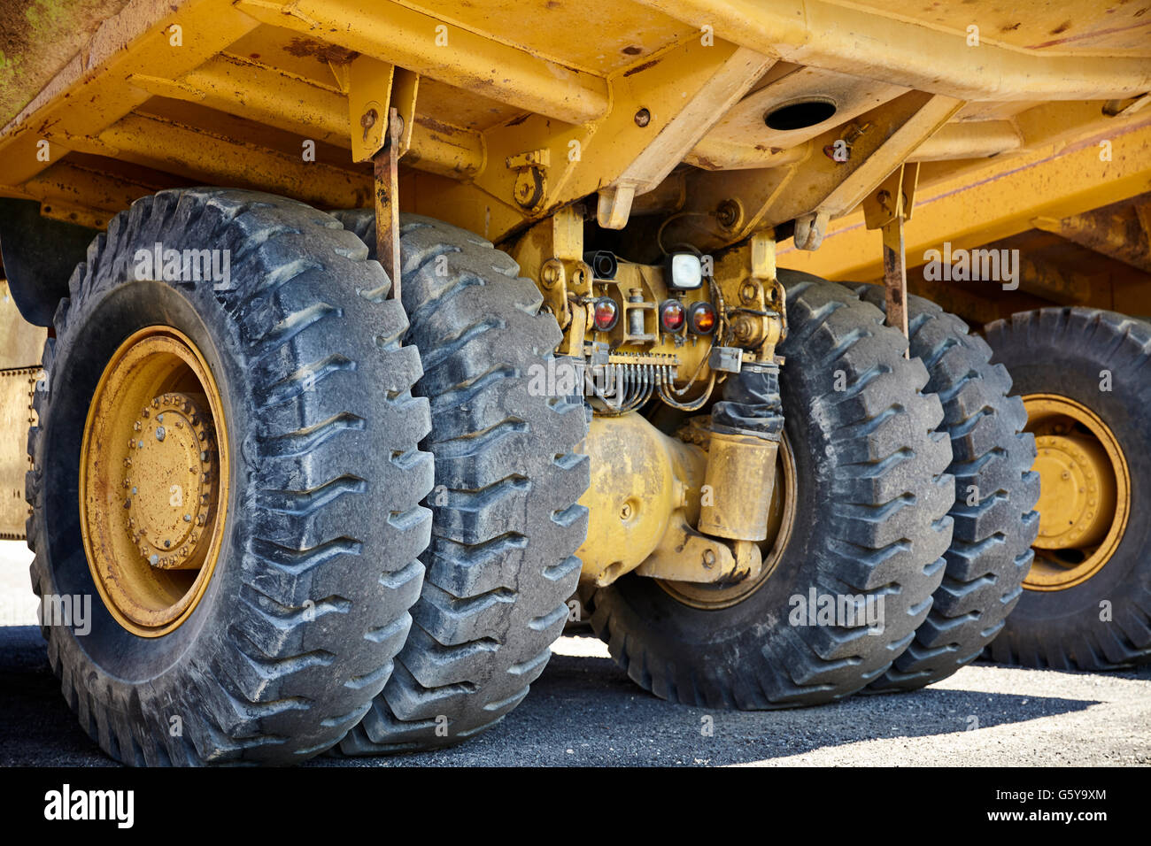 L'équipement lourd camion minier industriel suspension Banque D'Images