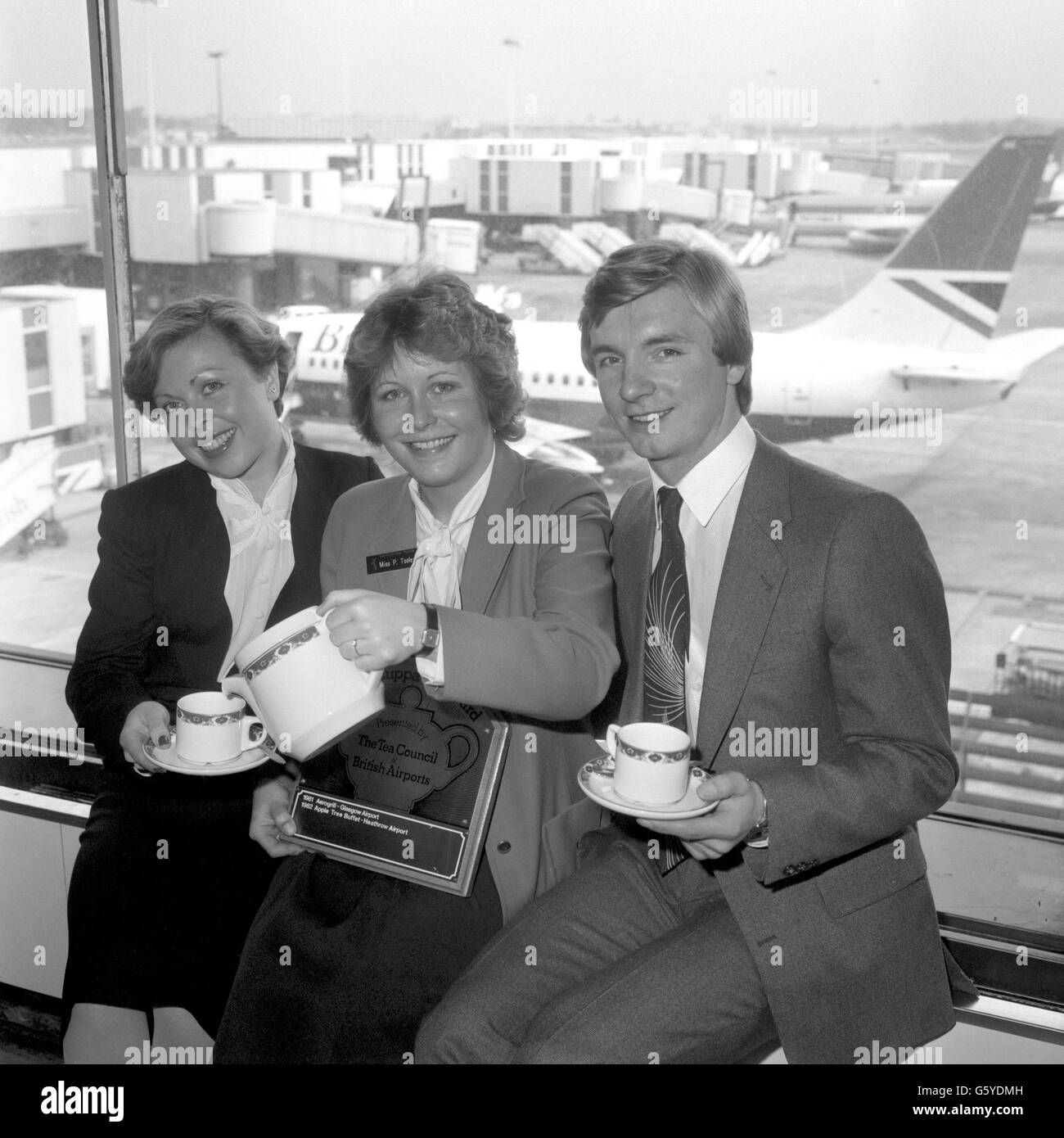 Patin à glace - Torvill et Dean - l'aéroport de Heathrow, Londres Banque D'Images