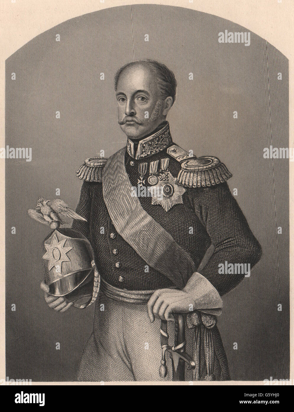 Guerre de Crimée : Nicholas I. Empereur de Russie Ob : 1855, antique print 1860 Banque D'Images