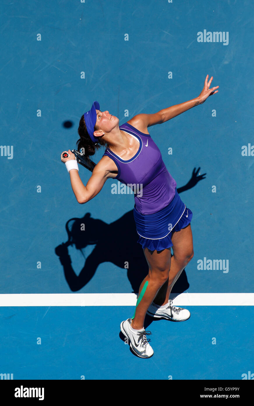 Julia Goerges, GER, Australian Open 2012, tournoi du Grand Chelem de tennis de l'ITF, Melbourne Park, Melbourne, Victoria, Australie Banque D'Images