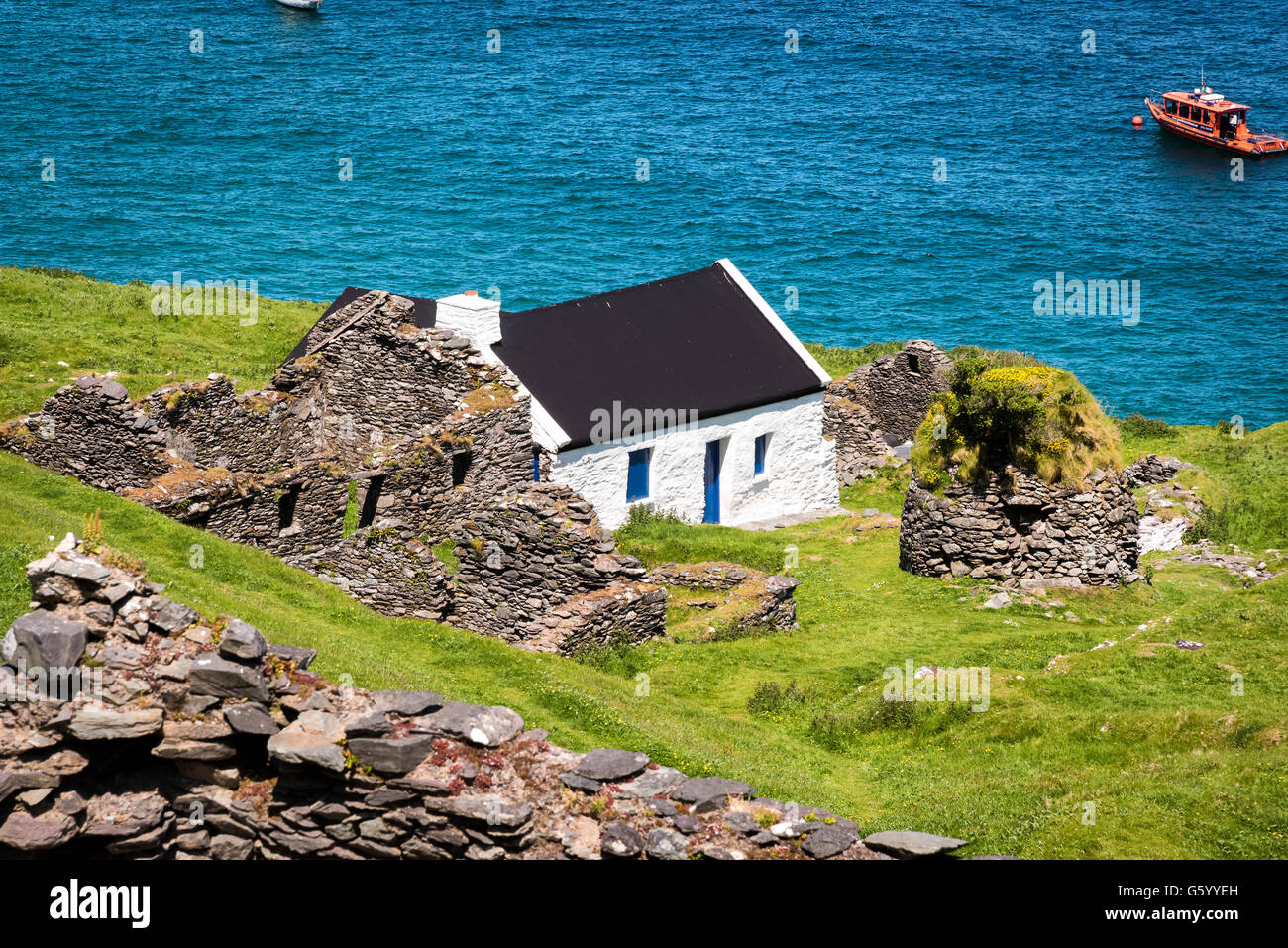 Les îles Blasket, Kerry, Irlande,façon sauvage de l'Atlantique Banque D'Images