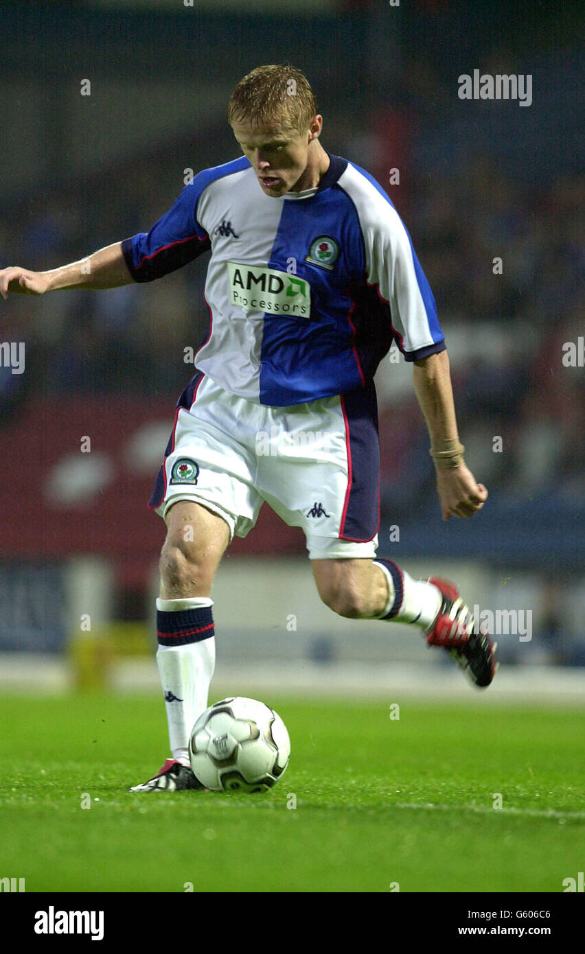 Damien Duff-Blackburn Rovers / Lazio.Damien Duff de Blackburn Rovers en action contre le Latium pendant une pré-saison amicale à Ewood Park. Banque D'Images