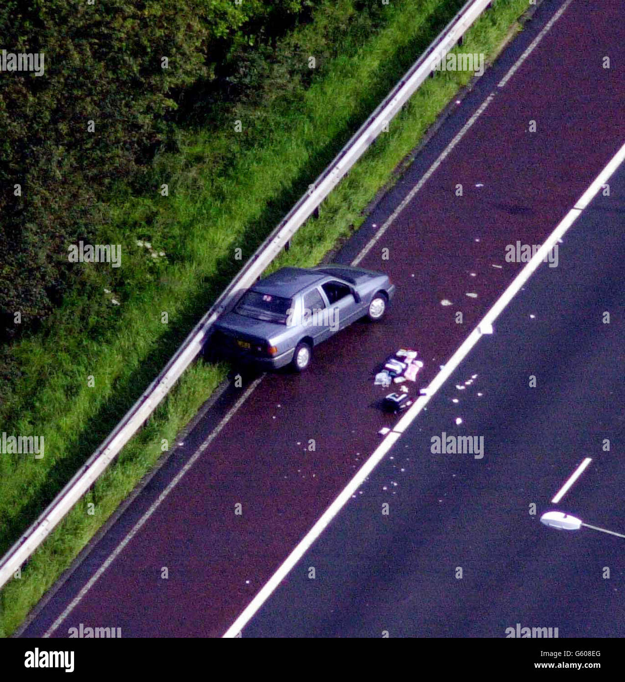 Autoroute M6 la police tirer Banque D'Images