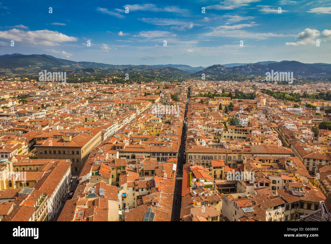 Belle vue de la ville de Florence en Italie Banque D'Images
