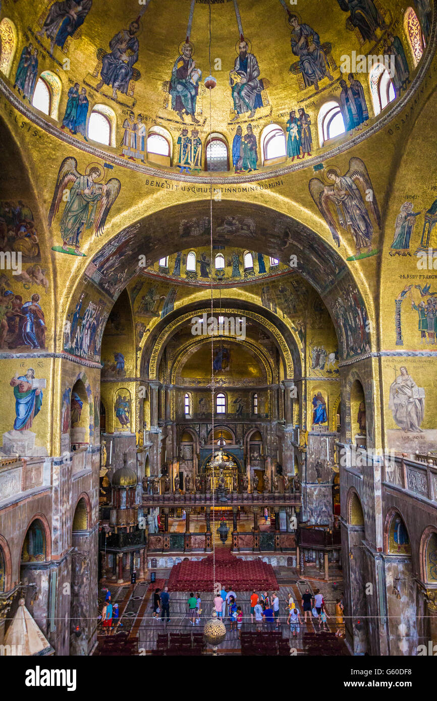 Basilique Saint Marc à Venise Italie Banque D'Images