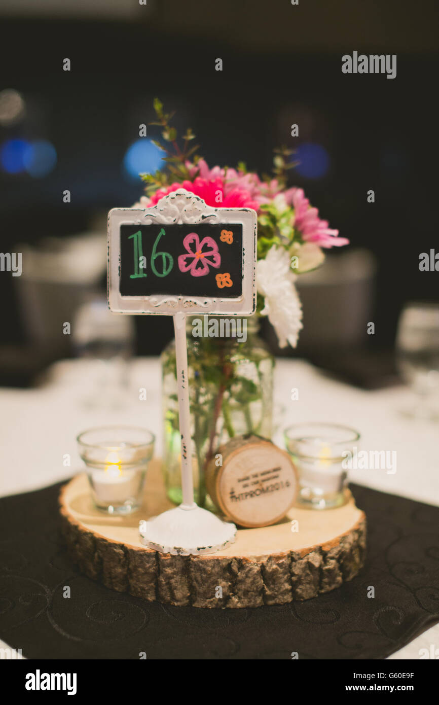 signe de table 16 Banque D'Images