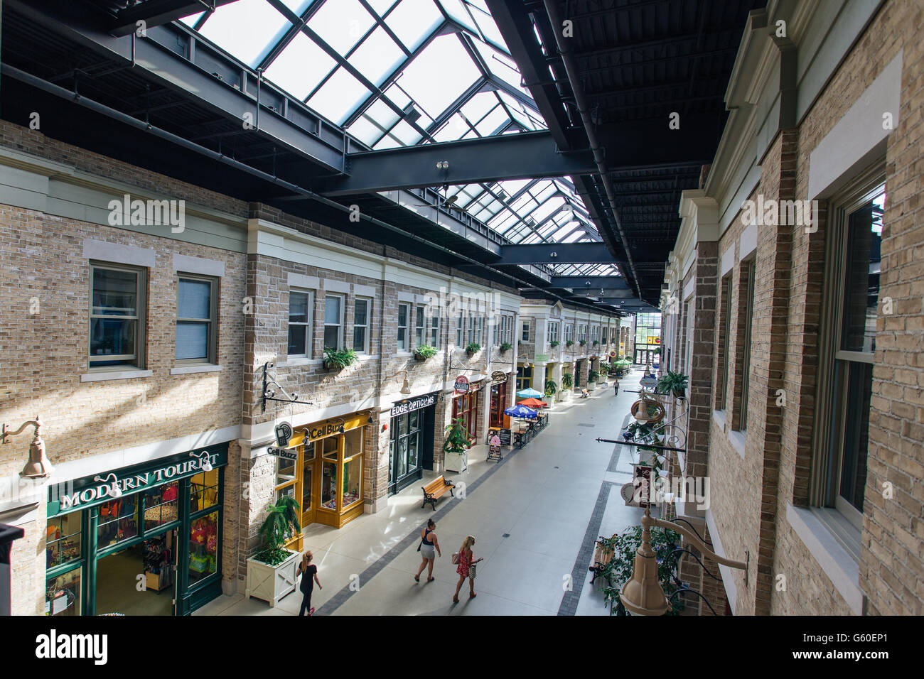Old Quebec Street Mall interior Guelph Canada Banque D'Images