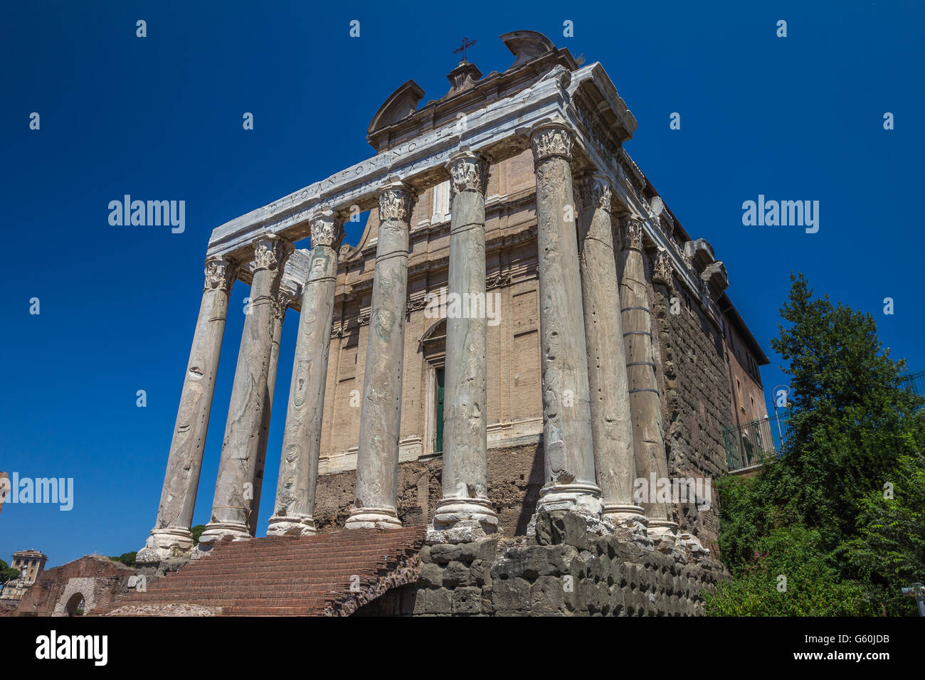 Les ruines du Forum Romain à Rome Banque D'Images