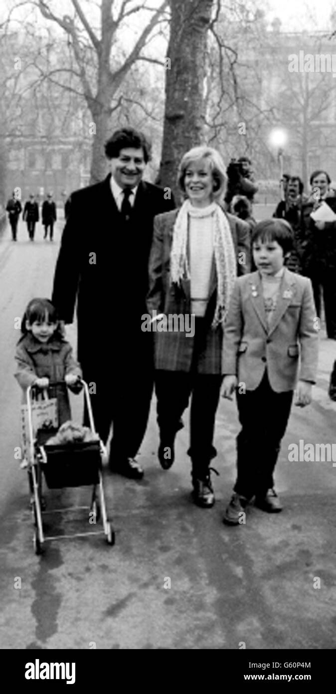 Nigel Lawson et de la famille Banque D'Images