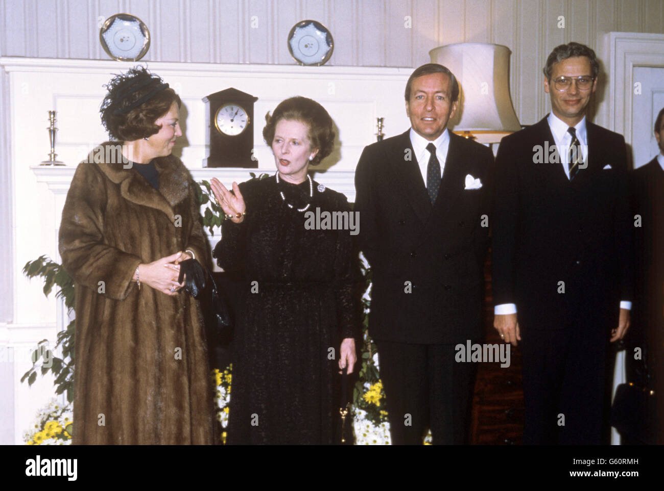 Image - La reine Beatrix et Margaret Thatcher - Londres Banque D'Images