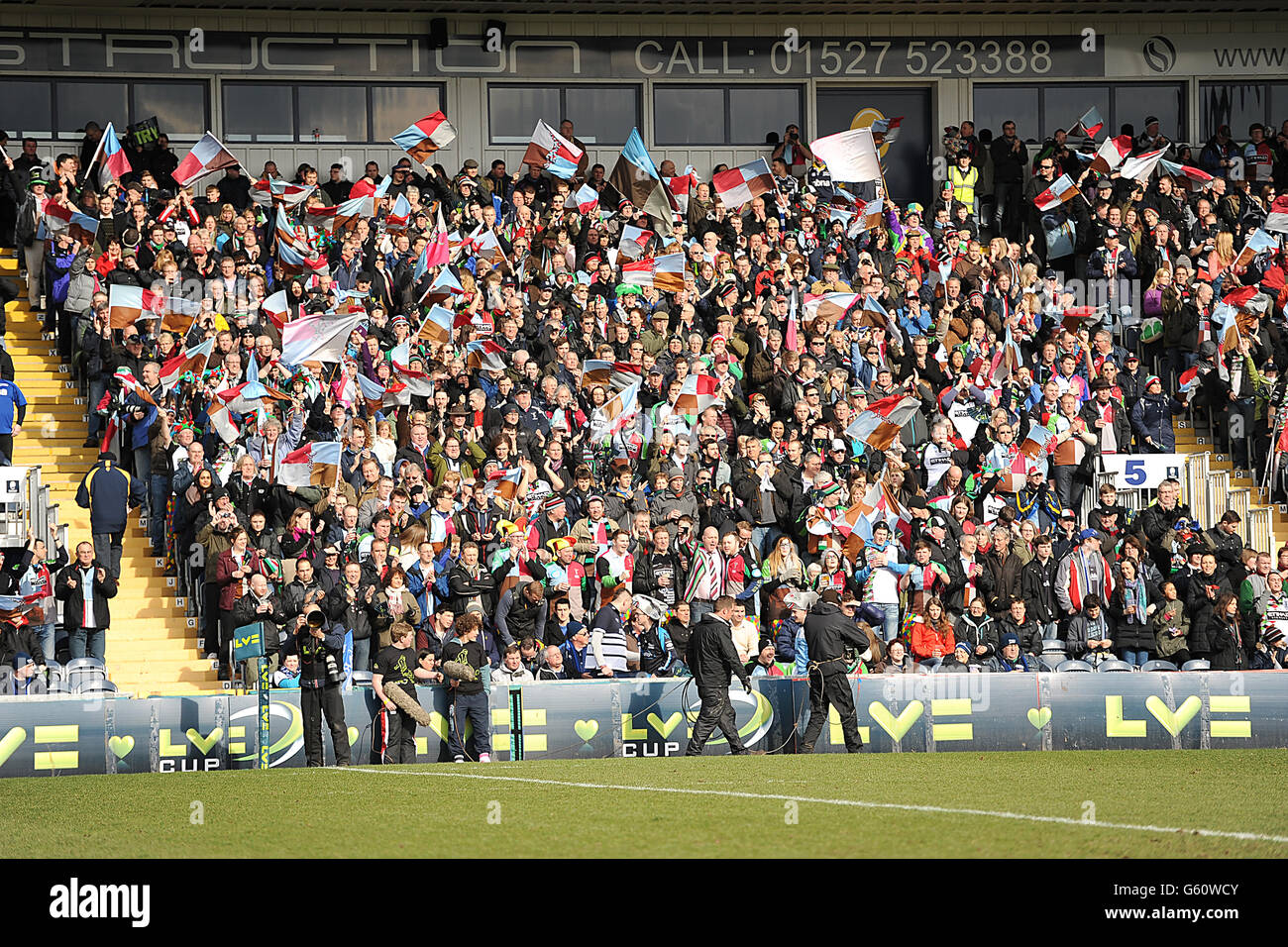 Rugby Union - LV=Cup final - Vente Sharks / Harlequins - Sixways Stadium.Harlequins fans dans les stands Banque D'Images