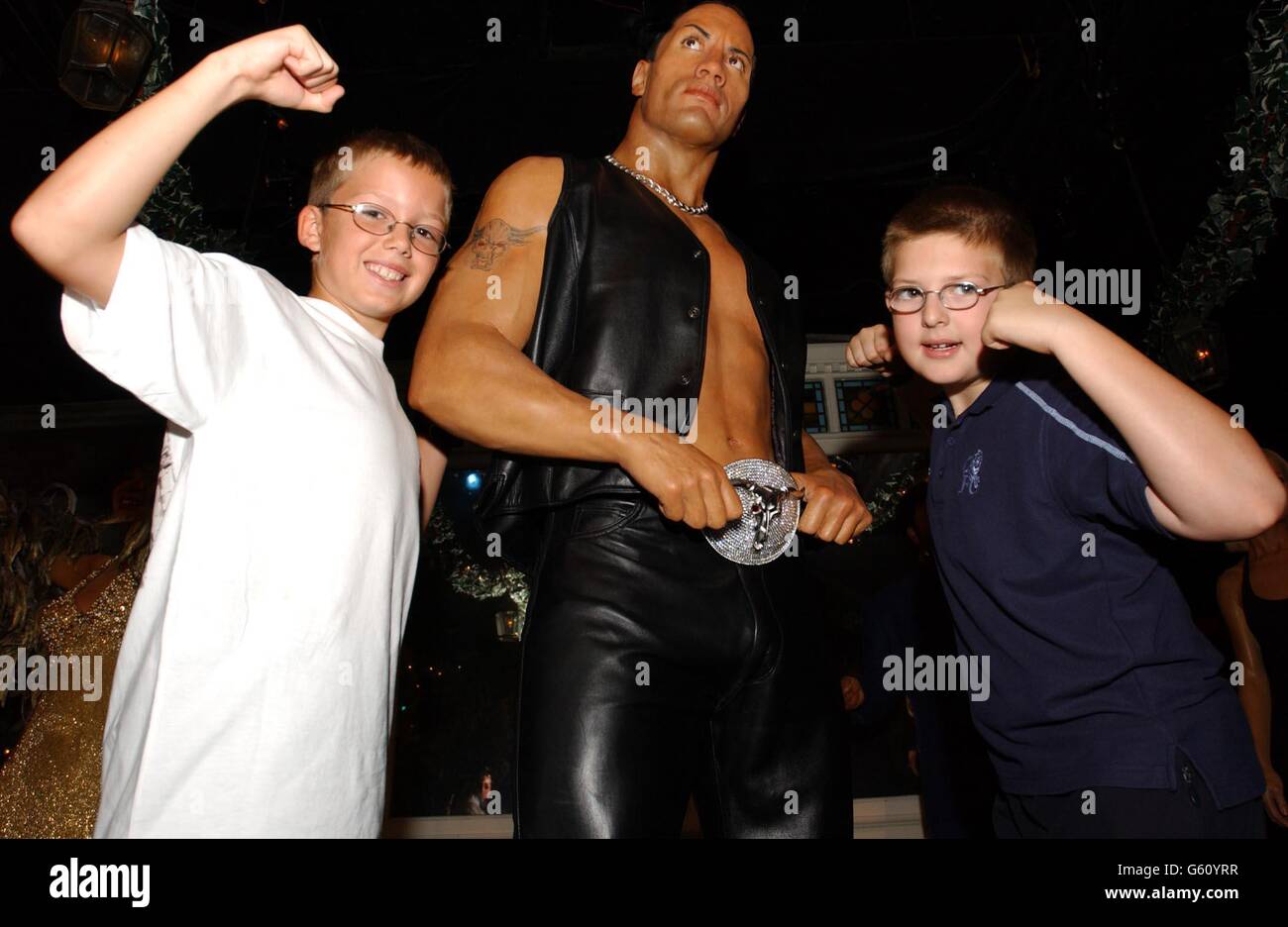 La cire Rock affichée à Madame Tussaud's Banque D'Images