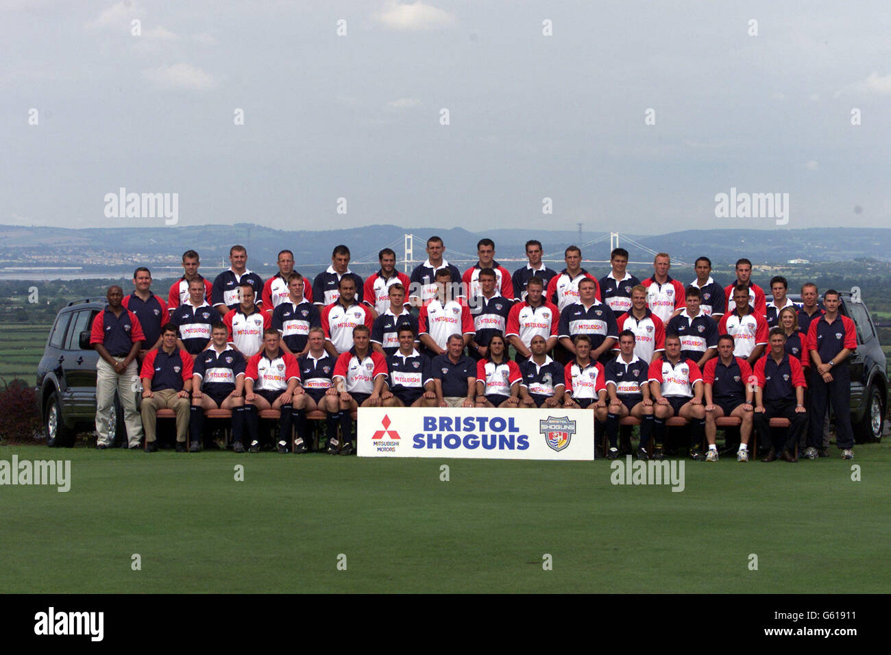 Bristol Shoguns , Rugby Union, Groupe d'équipe - saison 2002-03. Banque D'Images