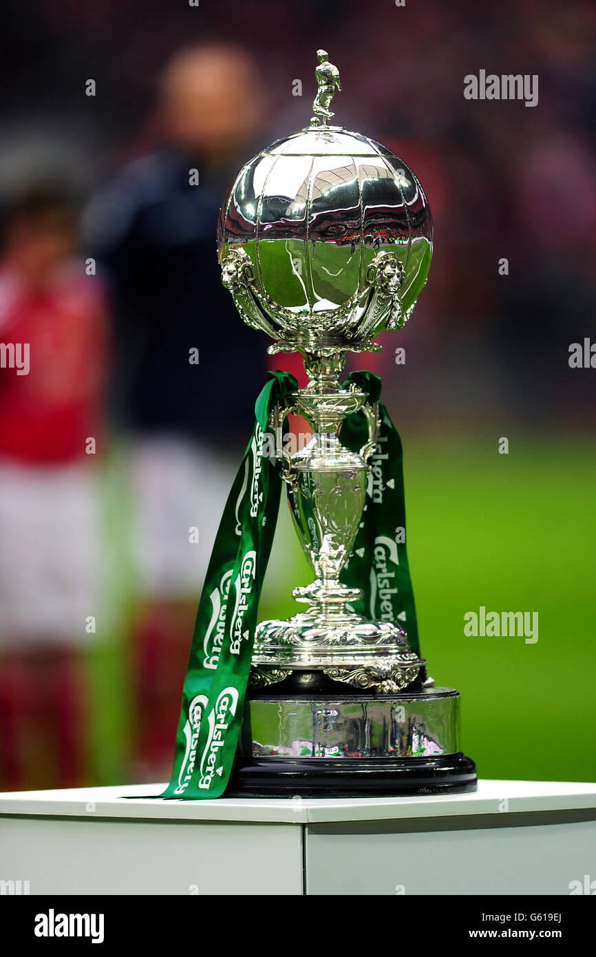 Football - le Trophée FA Carlsberg - finale - Grimsby Town v Wrexham - Stade Wembley.Le Trophée FA Carlsberg Banque D'Images