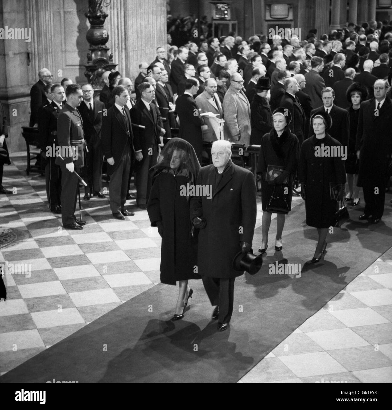 Politique - Funérailles d'état de Sir Winston Churchill - La Cathédrale St Paul, à Londres Banque D'Images