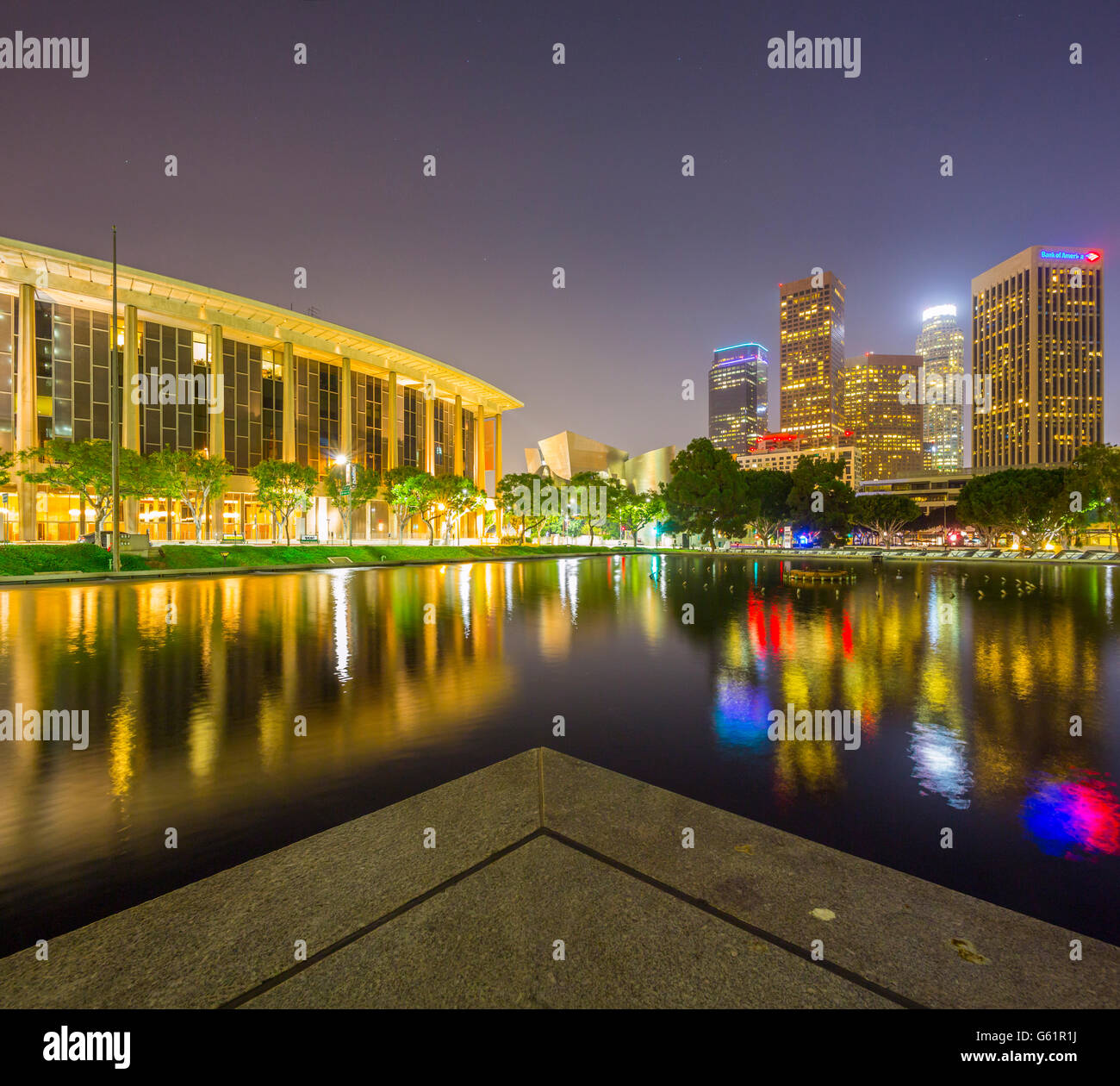 Vue panoramique du centre-ville de Los Angeles Banque D'Images