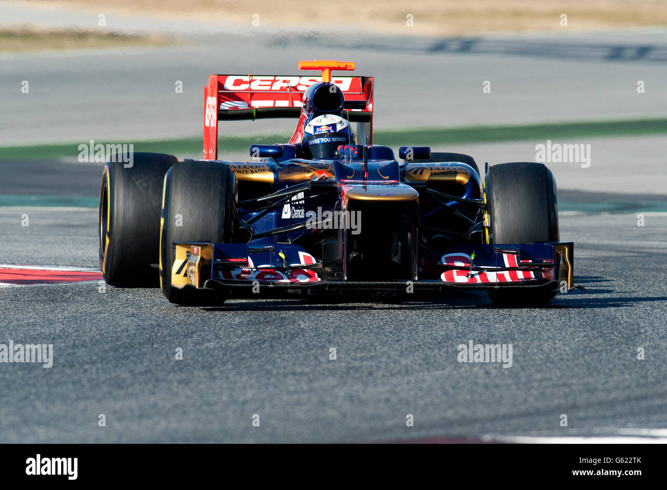 Daniel Ricciardo, AUS, Scuderia Toro Rosso-Ferrari STR7, au cours de la Formule 1 séances d'essai, 21-24/2/2012, au circuit de Banque D'Images