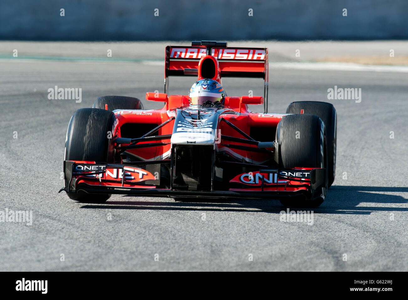 Charles Pic, FRA, Marussia F1 Team-Cosworth, au cours de la Formule 1 séances d'essai, 21-24/2/2012, sur le circuit de Catalunya dans Banque D'Images