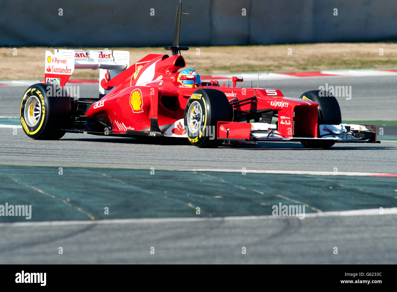 Fernando Alonso, SPA, Ferrari F2012, Formule 1 séances d'essai, 21 - 24/2/2012, sur le circuit de Catalunya, Barcelone, Espagne Banque D'Images