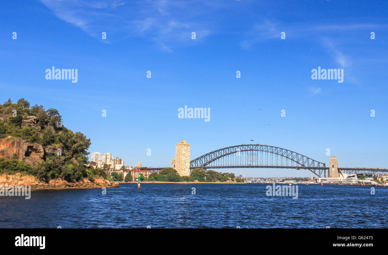 Vue de Sydney Harbour Bridge Banque D'Images