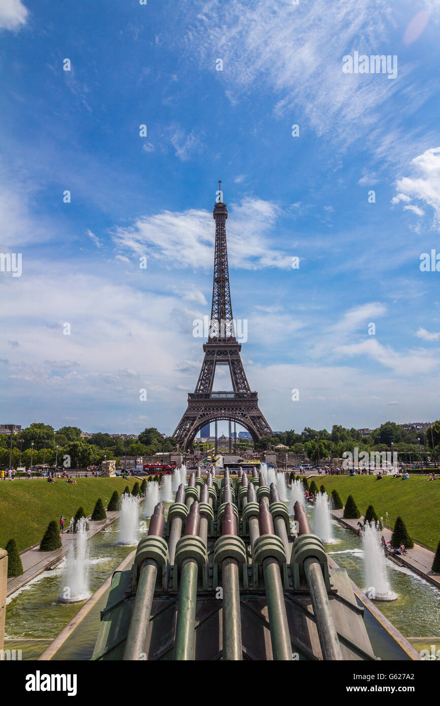 Tour Eiffel in Paris France Banque D'Images