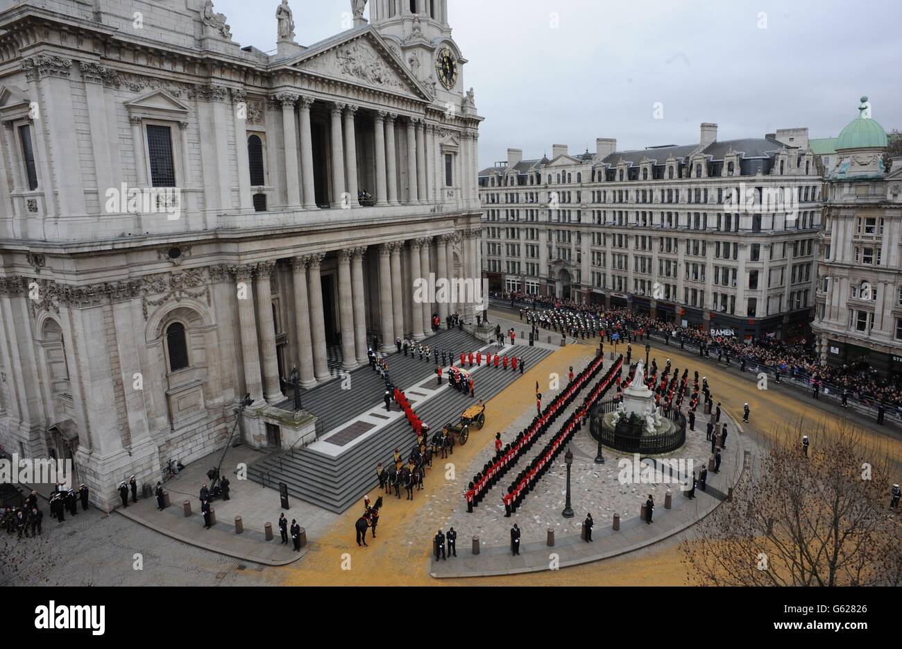 La baronne Thatcher funeral Banque D'Images