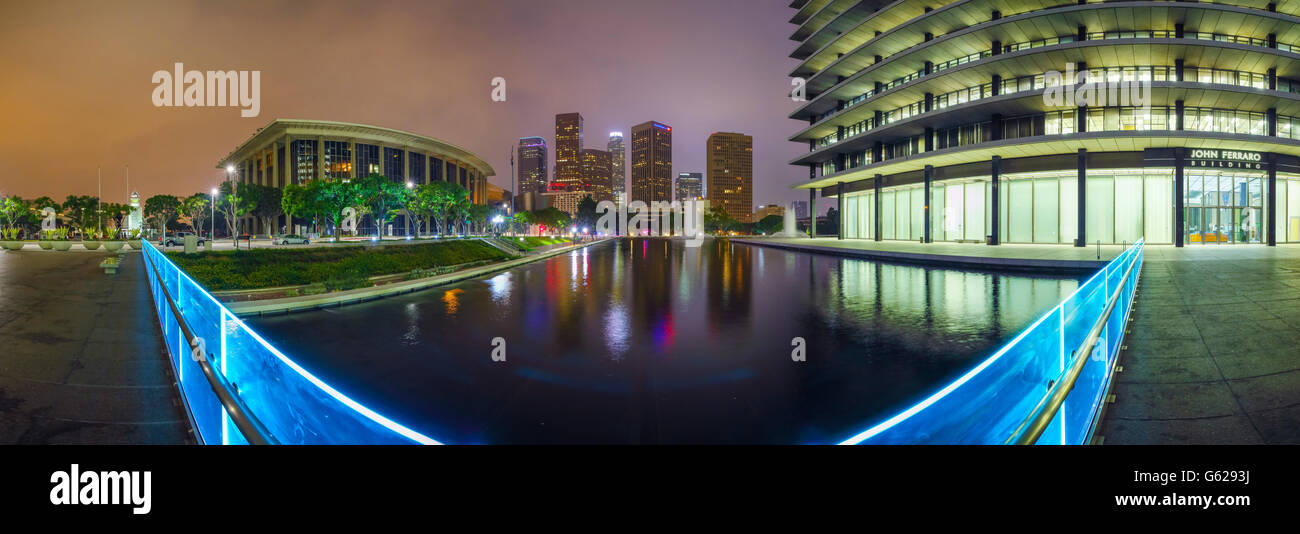 Vue panoramique du centre-ville de Los Angeles Banque D'Images
