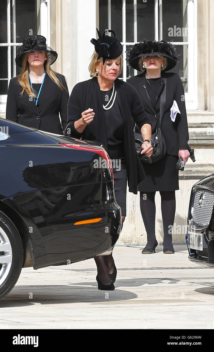 La baronne Thatcher funeral Banque D'Images